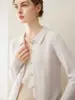 Cardigã de malha 100% cashmere com gola polo para outono e inverno para mulheres, suéter de manga comprida, blusa de malha com gola