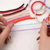 Chaveiro de Cor Sólida/Estilo Laser em TPU com Corda Enrolada Anti-Perda Anel de Bolsa DIY Material Pingente Fivela Anti-Perda Anel de Enrolar