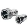 Conector Rápido Hidráulico Kzf de Acero Inoxidable 304 Médico Químicamente Resistente Bidireccional Tipo Cerrado Electrolito Alimentario Resistente a la Corrosión