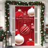 Cubierta de Puerta de Tela Elástica Cubierta de Puerta de Navidad Alegre Transfronteriza Tapiz Fondo de Tela de Regalo de Papá Noel para Fiesta Festiva