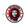Insignia de Cabeza del Che Guevara Marca Tejida Bordado Velcro Insignia de Tela Adhesiva Parche Decoración de Mochila Insignia Bordada