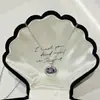 Pingente de Garrafa de Água de Prata Esterlina S925 com Ametista Natural Colar Simples em Formato de O para Mulheres Simples de Nicho Exquisito Versátil