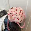 Mini Bolsa Transversal de Veludo Outono e Inverno Nova Grande Capacidade Moda Estudante Simples Personalizada Viagem Mochila Pequena Estampada