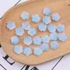 Flor de flor de pêssego de cinco pétalas com cor gradiente de vidro de 13mm com furos, flor pequena tridimensional gradiente acessório para DIY de grampo de cabelo e brinco