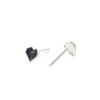 Pendientes de amor con polvo de esmalte, diseño simple de nicho para mujer, en blanco y negro, nuevos pendientes de moda 2022.