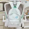 Mochila Xadrez Fresca para Alunas, Mochila Escolar para Meninas, Mochila Fofa com Acabamento de Renda, Mochila para Deslocamento e Uso Casual do Ensino Fundamental e Médio