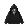 Sudadera con Capucha de Bloques de Color a Cuadros Estilo Retro Americano Ru Meng para Hombre Otoño Holgada Casual Versátil Tendencia Marca Superior