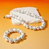 Pulseras de Moda Halloween Transfronterizas Europeas y Americanas con Personalidad, Conjunto de Joyería de Collar de Cuentas de Calabaza Halloween Retro Artístico