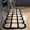 Tapete de Piso Moderno Simples de Lama Diatomácea Doméstico Cozinha Banheiro Absorvente Secagem Rápida Tapete de Piso Porta de Banheiro Tapete de Piso Antiderrapante