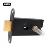 Anel de puxar em aço inoxidável fechadura invisível para porta de madeira interna fechadura de porta invisível de um lado alça embutida fechadura de porta escura