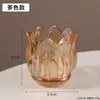 Suporte de Vela de Vidro Estilo Nórdico com Coroa, Decoração de Mesa com Atmosfera Romântica, Adereço para Foto de Pousada ou Café