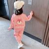 Conjunto casual de estilo coreano para niñas, ideal para primavera y otoño, con chaqueta tipo cárdigan y pantalón de estilo occidental.
