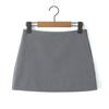 7101-23 outono novo americano- estilo sexy colarinho quadrado cinta traseira tubo top cinza bainha saia