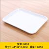 Bandeja rectangular para almacenar alimentos frescos, bandeja para pasteles, pan, buffet, comida rápida, restaurante, plato de frutas, bandeja de melamina de plástico