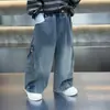 Ropa para niños para niños, pantalones de otoño, nuevo estilo primavera y otoño 2026, jeans elegantes para niños mayores, pantalones largos de otoño para niños