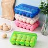 Caja de Almacenamiento de Huevos de 15 Compartimentos de Liberación Rápida Organizador de Cocina Caja de Huevos Caja de Conservación de Plástico Refrigerador Transparente Almacenamiento para Refrigerador