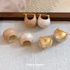Pendientes de Gota de Aceite Chapados en Oro Real Estilo Coreano para Mujer, Pendientes Versátiles de Moda Retro con Diseño Único
