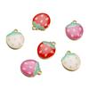 Colgante de Fruta de Aleación con Agujero de 1.8 mm, Fresa y Cereza Lindas, Accesorios de Gota de Aceite, DIY, Accesorios para el Cabello, Llavero, Colgante de Joyería