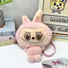 Bolsa Transversal Infantil Labubu de Pelúcia, Bolsa de Boneca Desenho Animado, Bolsa Transversal Fofa para Meninas