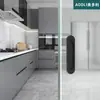 Manija de Puerta Corredera de Vidrio para Balcón de Cocina, Aleación de Aluminio sin Taladro Montada en Superficie, Manija Plana para Puerta Corredera de Armario