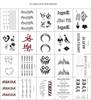 45 simples pequeno fresco bonito Inglês tatuagem adesivos impermeável masculino e feminino vento duradouro simulação ins Wind rede vermelha