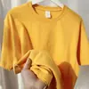 Camiseta de Manga Corta 100% Algodón Puro 320g para Hombres y Mujeres, Camiseta Básica de Manga Media Estilo Americano de Verano, Camiseta Pesada 100% Algodón Puro 320g