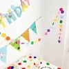 Guirnalda de banderas redondas de colores para decoración de escena y accesorios para fotos de la fiesta del primer cumpleaños del bebé al por mayor