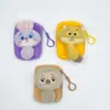 Cartera de Peluche Zootopia Dibujo Animado Lindo Cabeza de Nick y Judy Bolsa para Auriculares Colgante Portátil para Estudiante Regalo
