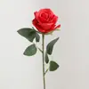 Flor de rosa artificial individual, decoración para sala de estar del hogar, arreglo de boda, paisajismo de cascada de rosas, accesorio para fotografía