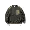 Roupas Masculinas Beijie Estilo Americano Marca Tendência 2025 Outono Novo Moletom Funcional Outdoor Masculino Gola Redonda Patchwork Pulôver Top