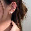 Pendientes de golondrina voladora de flor de durazno para mujer, minimalistas, versátiles, creativos, moda, pendientes de golondrina asimétricos, diseño de pájaro