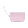 Cartera larga popular de silicona transfronteriza, nueva bolsa de almacenamiento multifuncional de gran capacidad con correa, bolsa de maquillaje simple