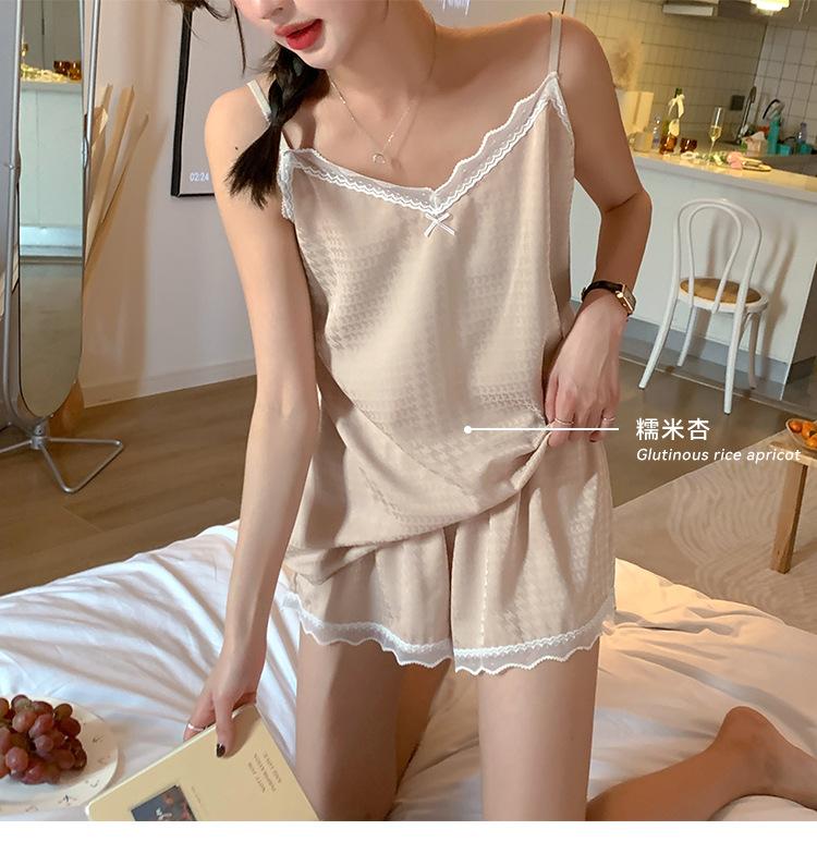 3065千鸟格吊带套装_19