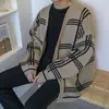 Jaqueta Cardigan de Tricô Transfronteiriça Masculina Primavera e Outono Casual Nova Tendência Versátil Roupa Externa Suéter Top Masculino