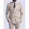 Exportación Transfronteriza Talla Europea de Amazon para Hombre Traje Casual de Doble Botonadura Chaqueta de Traje Formal de Negocios para Hombre