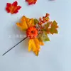 Flores Artificiales Más Vendidas Transfronterizas, Hojas de Arce de Otoño para Halloween, Venta Directa del Fabricante, Hojas de Arce Artificiales para Decoración de Fotografía del Festival de la Cosecha