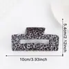 Golais Jewelry Elegante Estampado de Leopardo Clip Grande Multicolor Retro Versátil Pinza para el Cabello Moda Viajero Pinza de Tiburón Accesorios para el Cabello