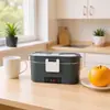 Lonchera Eléctrica Portátil Transfronteriza que se puede enchufar para calentar, no necesita agregar agua, Lonchera Aislada de Calentamiento Eléctrico de Acero Inoxidable 304