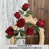 Flor artificial vermelha casamento chinês decoração de casamento arranjo de flores para caminho decoração de hall de hotel flor artificial atacado