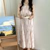 Camisón holgado de algodón y seda con estampado para mujer, ropa de casa, informal, sexy, vestido largo, falda, pijama, nuevo estilo de primavera