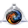 Colar de fofoca Yin Yang Preto e Branco feminino all-match pedra do tempo pingente Taiji borboleta moda corrente de suéter joia atacado