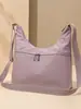 Bolsa de Ombro Feminina, Bolsa Transversal Casual Leve de Nylon Transfronteiriça, Bolsa Tote Versátil de Grande Capacidade, Bolsa de Lona Vermelha