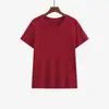 Talla Extra Mujer Cuello Redondo Color Sólido Tejido Manga Corta Mujer 2026 Estilo Otoño MM Gordita Estilo Básico Capa Interior Capa Base Top 23763