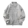 2026 Nueva Chaqueta Bomber para Hombre Abrigo Marca de Moda Tendencia Cremallera Doble Cuello de Béisbol Cuero PU Chaqueta Casual Hombre