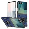 Aplicable Transfronterizo Samsung Zflip 30% de descuento Funda para Teléfono Apilable con Anillo Magnético Cubierta Protectora de Dos en Uno Más Vendida Z Flip6