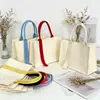 Bolsa de Tote de Lona Personalizada con Asa de Cinta, Regalo de Alta Gama, Bolsa de Algodón Laminado 3D con Cierre y Logo Personalizado