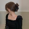 Pelúcia grande arco hairpin nova Coreia do Sul ins Net red head top clip bonito peludo hairpin acessórios para o cabelo