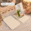Espejo de Maquillaje Plegable Portátil de PU para Estudiantes Mujeres, Espejo de Retoque de Escritorio para Dormitorio, Diseño Artístico, Mini Espejo Portátil al por Mayor