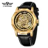 Nuevo Ganador Estilo Europeo y Americano Moda Masculina Casual Hueco Movimiento Mecánico Reloj Mecánico Automático