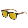 Novos óculos de sol vintage de bambu e madeira para homens, óculos de sol modernos com proteção UV, óculos de sol estilosos